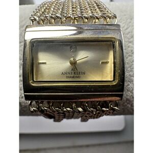 Anne Klein 10/7812 New Battery 24MM 7.5" Mesh Band Diamond Ladies Watch Q